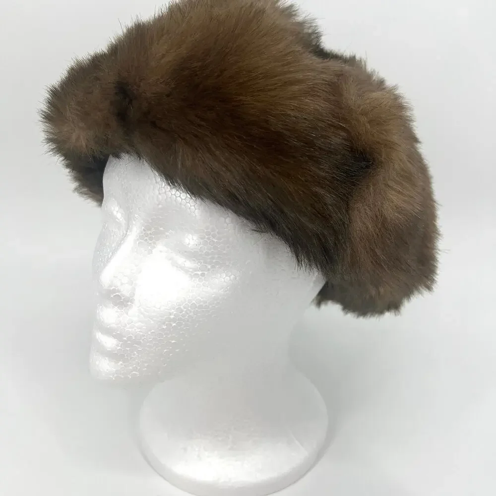 Vintage 60s Womens Faux Mink Fur Pillbox Hat Lined Fascinator - Picture 6 of 6